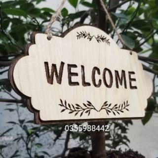 [ Siêu Giảm Giá] bảng gỗ Welcome trang trí