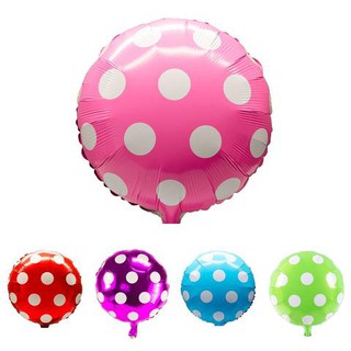 (XẢ KHO) BÓNG TRÁNG NHÔM TRUNG TRÒN IN CHẤM BI 45CM, BÓNG KIẾNG TRANG TRÍ TIỆC