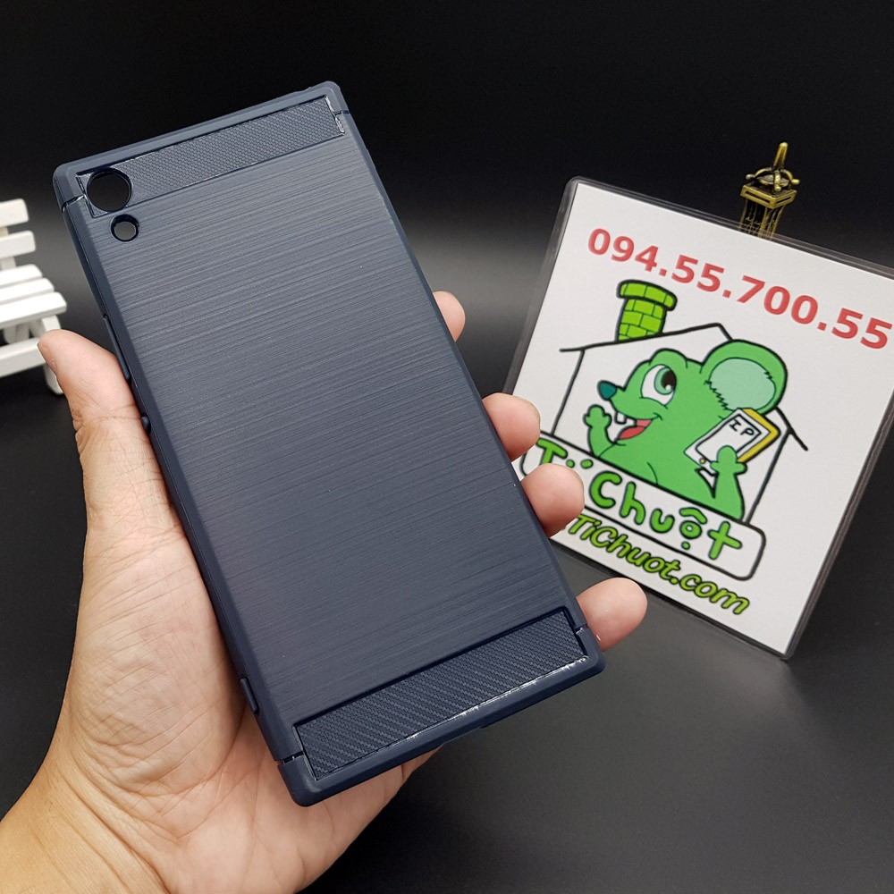 [Loại Tốt-Ảnh Thật] Ốp Lưng Sony XA1 Plus Vân Carbon Phay Xước Chống Sốc