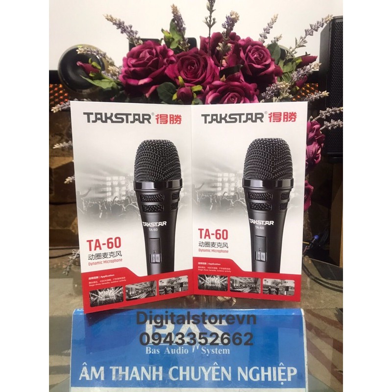 Micro karaoke có dây cao cấp Takstar TA-60. Mic có dây hát karaoke Takstar TA60