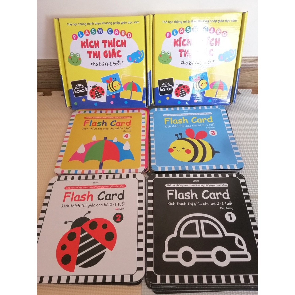 Bộ Thẻ Trắng Đen Màu Sắc- Flash Card Kích Thích Thị Giác Cho Trẻ Sơ Sinh Bkid21