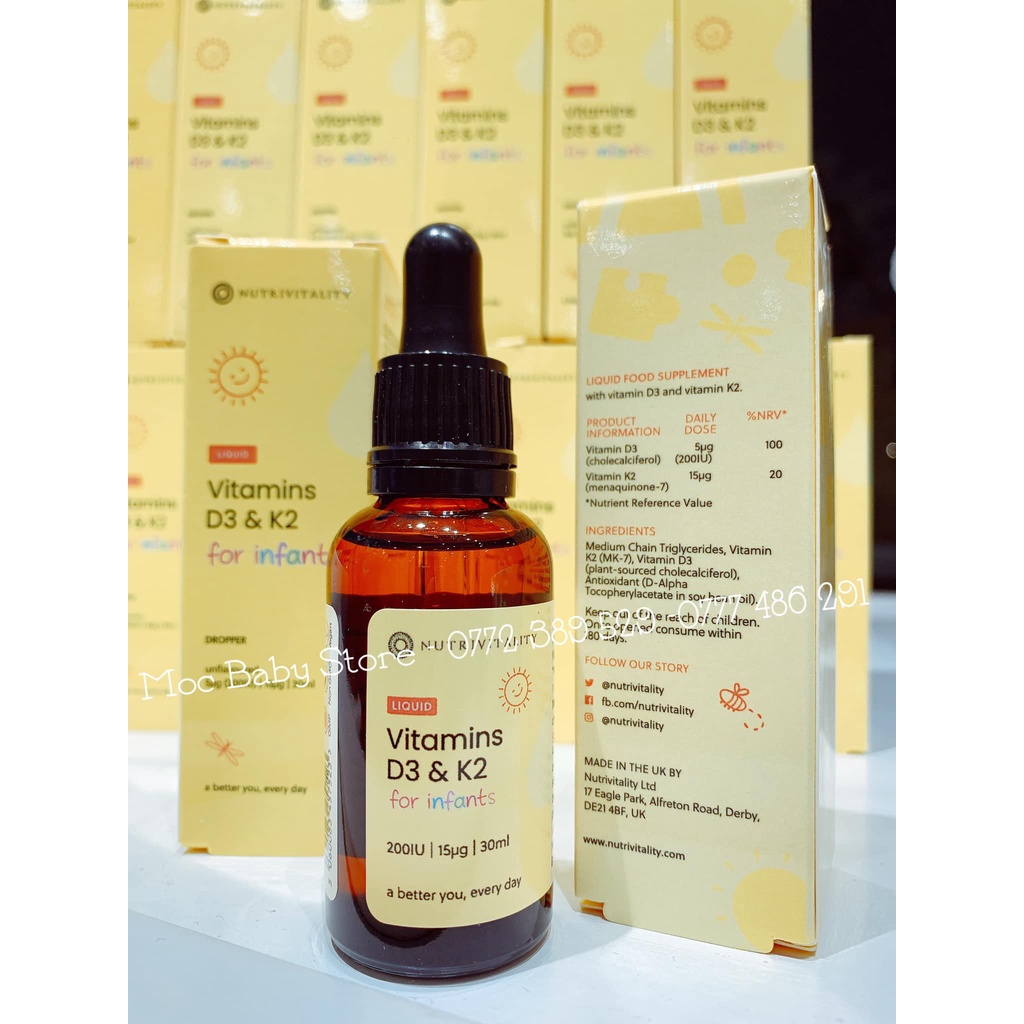 D3 + K2 MK7 30ml Anh