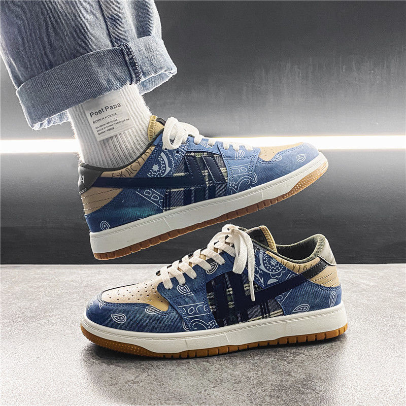 Air Force 1 2021 Giày graffiti Mới Giày nam đế thấp Giày thể thao thời trang Hàn Quốc