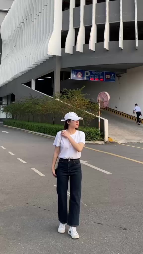 Quần jeans nữ lưng cao ống rộng xanh đậm dáng suông TheCotton Quần bò ống đứng ullzang co giãn | BigBuy360 - bigbuy360.vn