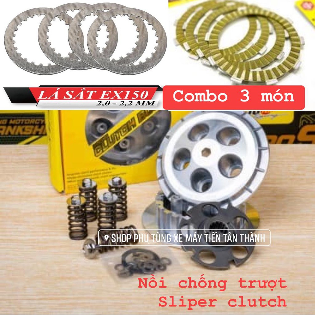 [ COMBO] ĐẾ NỒI NHÔM / BỐ NỒI / LÁ SẮT ĐỘ CHỐNG TRƯỢT FASSTEK EX150 / EX155 / FZ150 / TFX