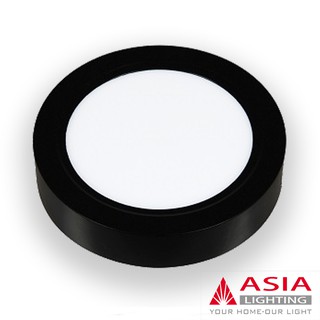 Đèn LED ốp nổi tròn vỏ đen 12W ASIA