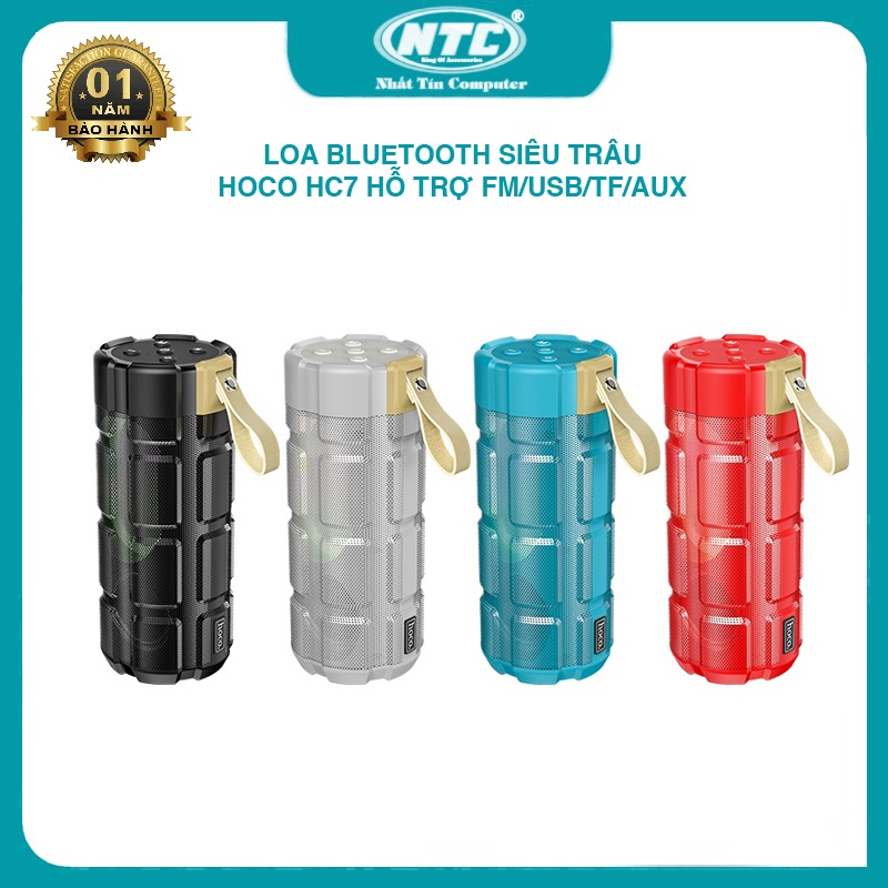 Loa bluetooth siêu bền Hoco HC7 5.0 đèn led công suất 10W