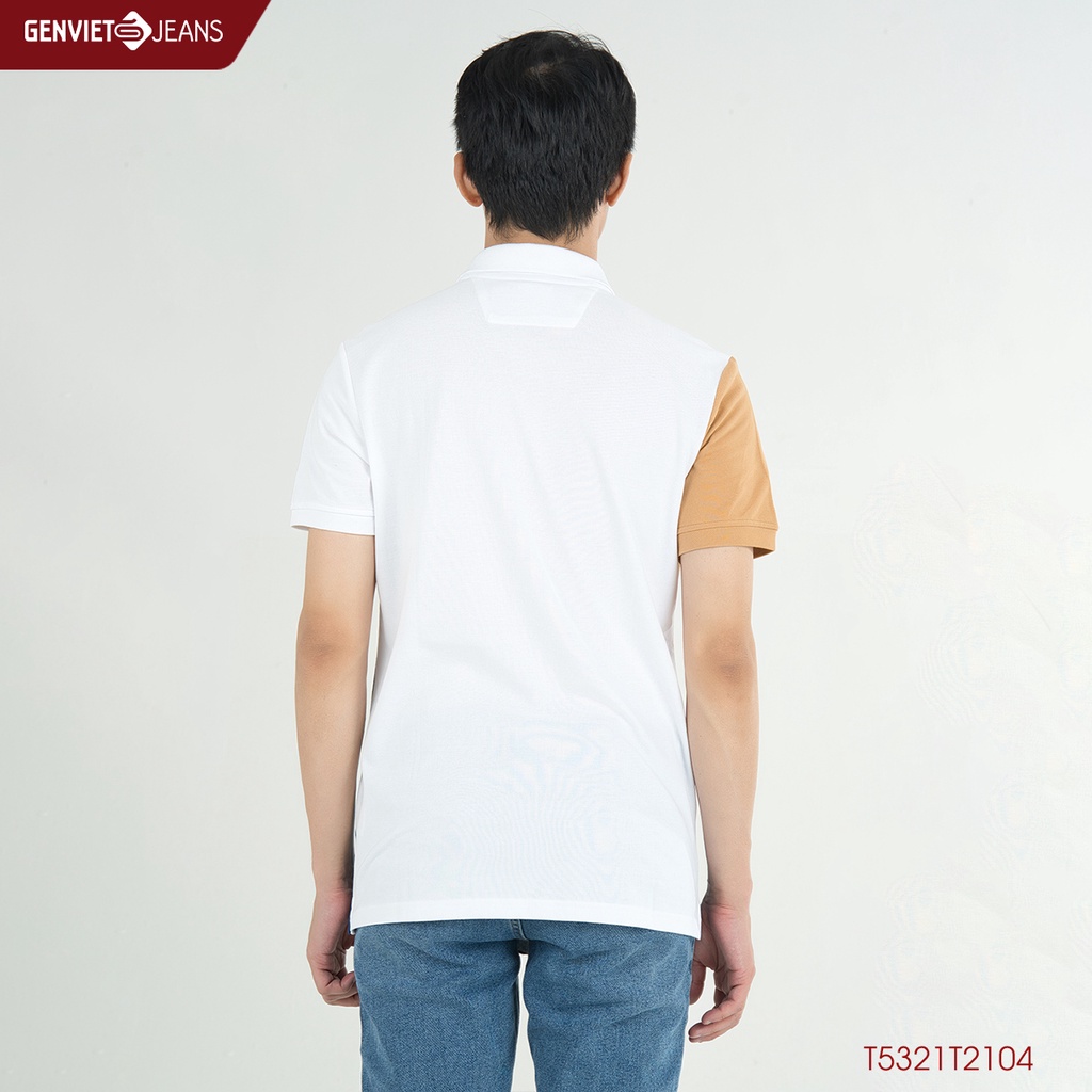 Áo Polo Cộc Tay Ba Màu Phối Màu Nam Genviet Thời Trang T5321T2104