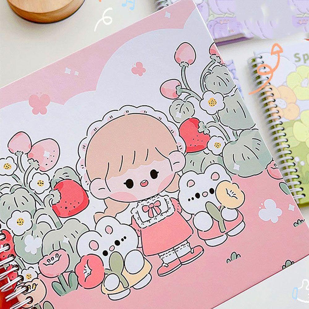 Sổ Tay Ghi Chú Họa Tiết Xoắn Ốc Hoạt Hình Dễ Thương
