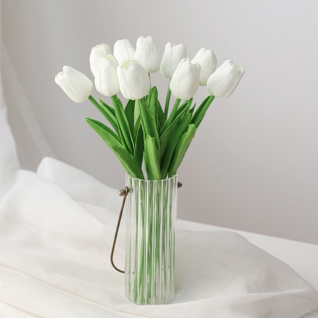 COMBO 10 BÔNG Hoa tulip, hoa để bàn trang trí, phụ kiện trang trí, decor phòng - Andy Shop