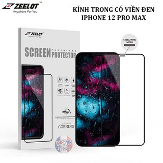 [Mã 154ELSALE2 giảm 7% đơn 300K] Kính cường lực ZEELOT 2.5D Steel Wire HD Clear cho IPhone 12 Pro Max