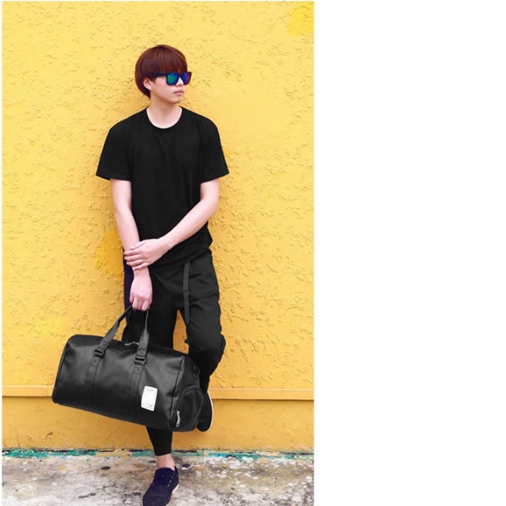 Túi xách Du lịch da có ngăn giày Full đen FFLT cỡ đại cỡ trung H1991 Shalla [HÀNG CHÍNH HÃNG]