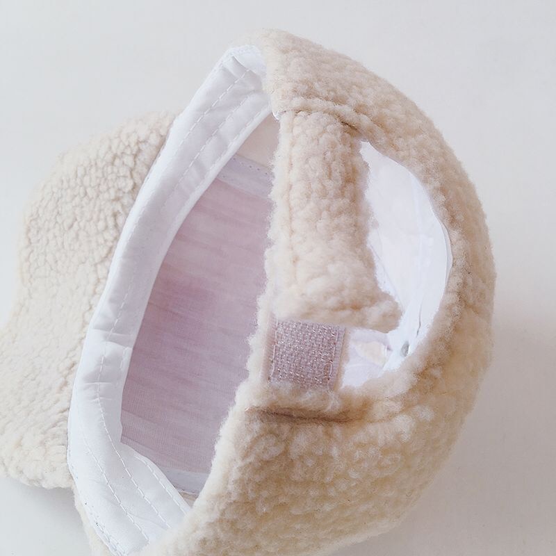 Mũ nón lưỡi chai lông cừu cho bé phong cách hàn quốc dành cho bé có vòng đầu dưới 53 cm