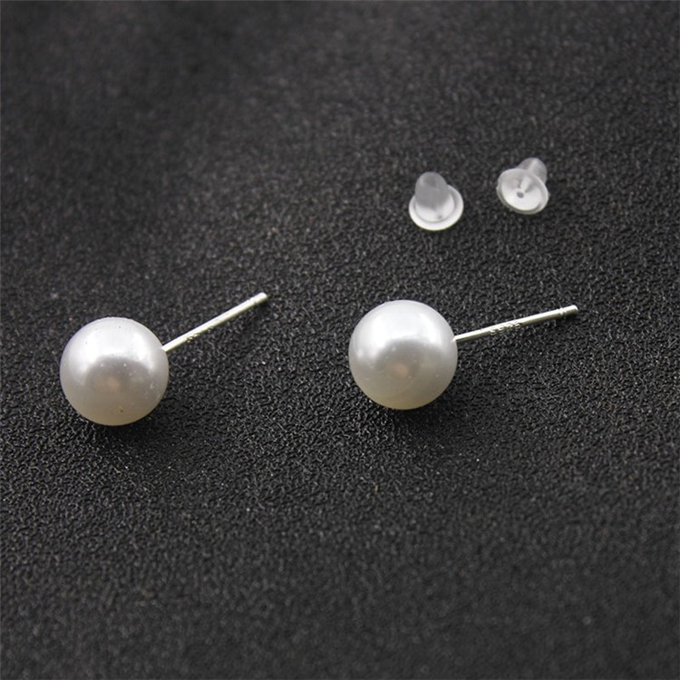 Bông Tai Ngọc Trai Thời Trang Sang Trọng 8mm Dành Cho Nữ