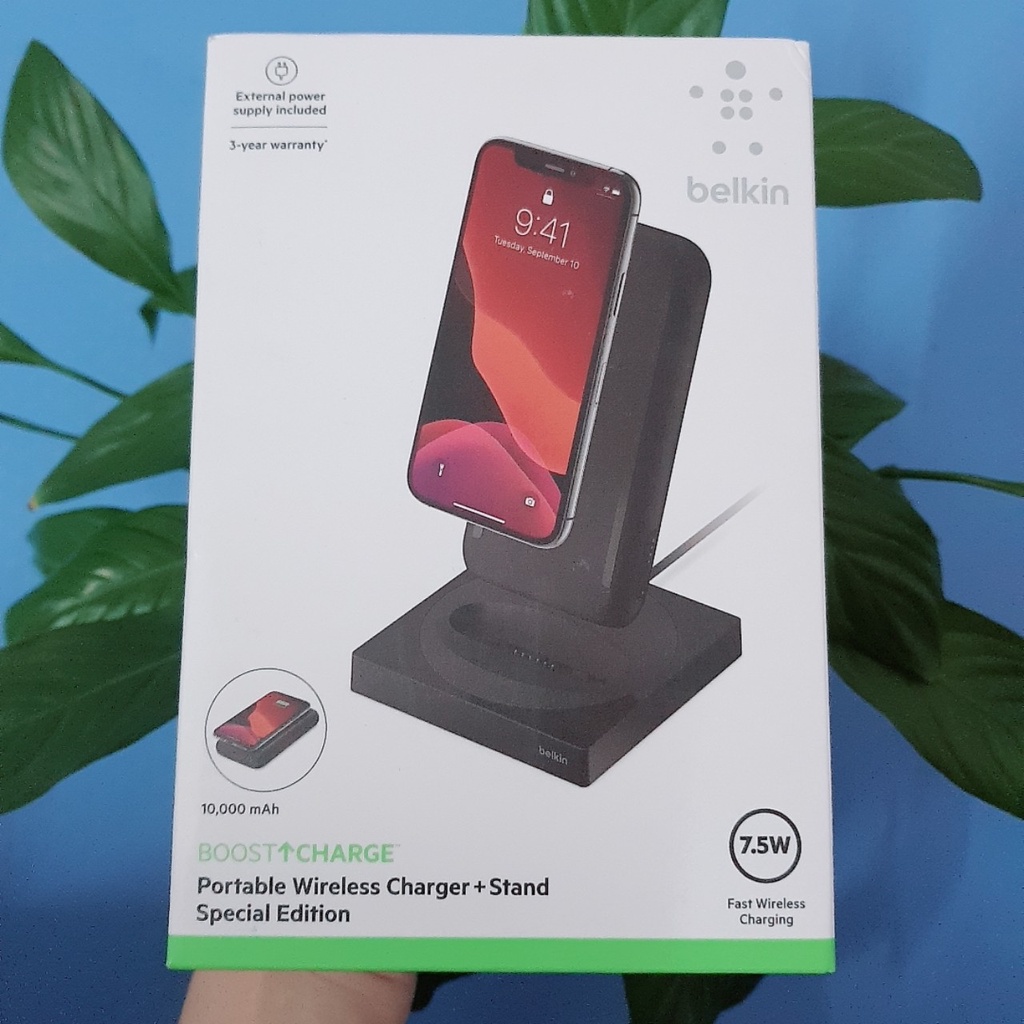 Đế Sạc Không Dây Di Động BELKIN - 2 Chức Năng  - Phiên Bản Đứng Đặc Biệt