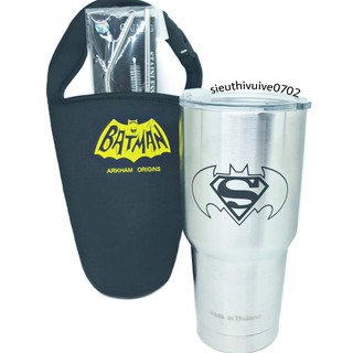 Bộ ly giữ nhiệt batman bạc inox_siêu anh hùng_siêu nhân