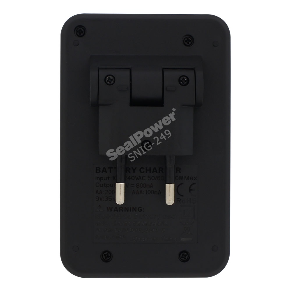 Máy sạc SealPower SNIG-249 kèm pin sạc AA 3000mAh /AAA 1000mAh/ 9V 300mAh,, sạc 4 kênh độc lập + 2 kênh 9V đa năng