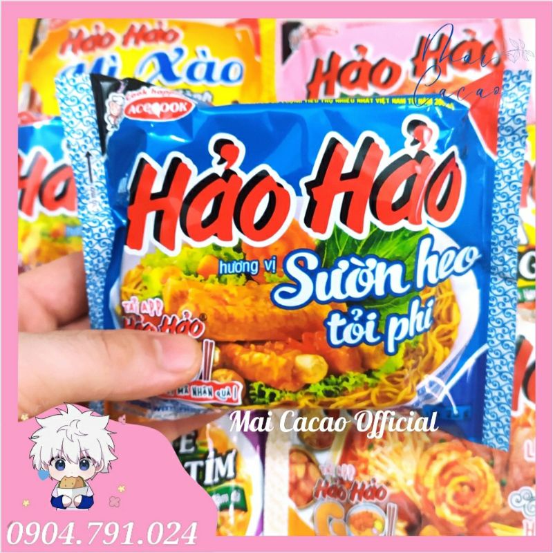 Gói Mì Tôm Hảo Hảo vị Chua cay/ Sa tế hành tím/Sườn heo/Gà vàng/Mì xào chua