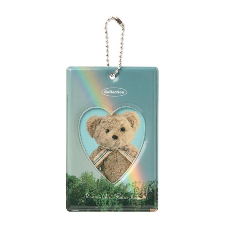 Toploader Decor ARTBOX Hàn Quốc Móc Khóa Bọc Card Đựng Ảnh Trang Trí Photocard Polaroid In Hình Gấu Teddy Cầu Vồng Bìa PVC Mềm