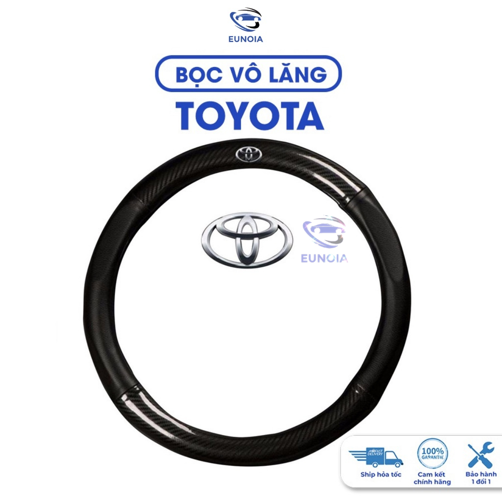 Bọc vô lăng Toyota Vios, Innova, Fortuner, Camry, Altis, Yaris, Land Cruise, Hilux, Avalon, Trùm vô lăng cacbon bảo vệ