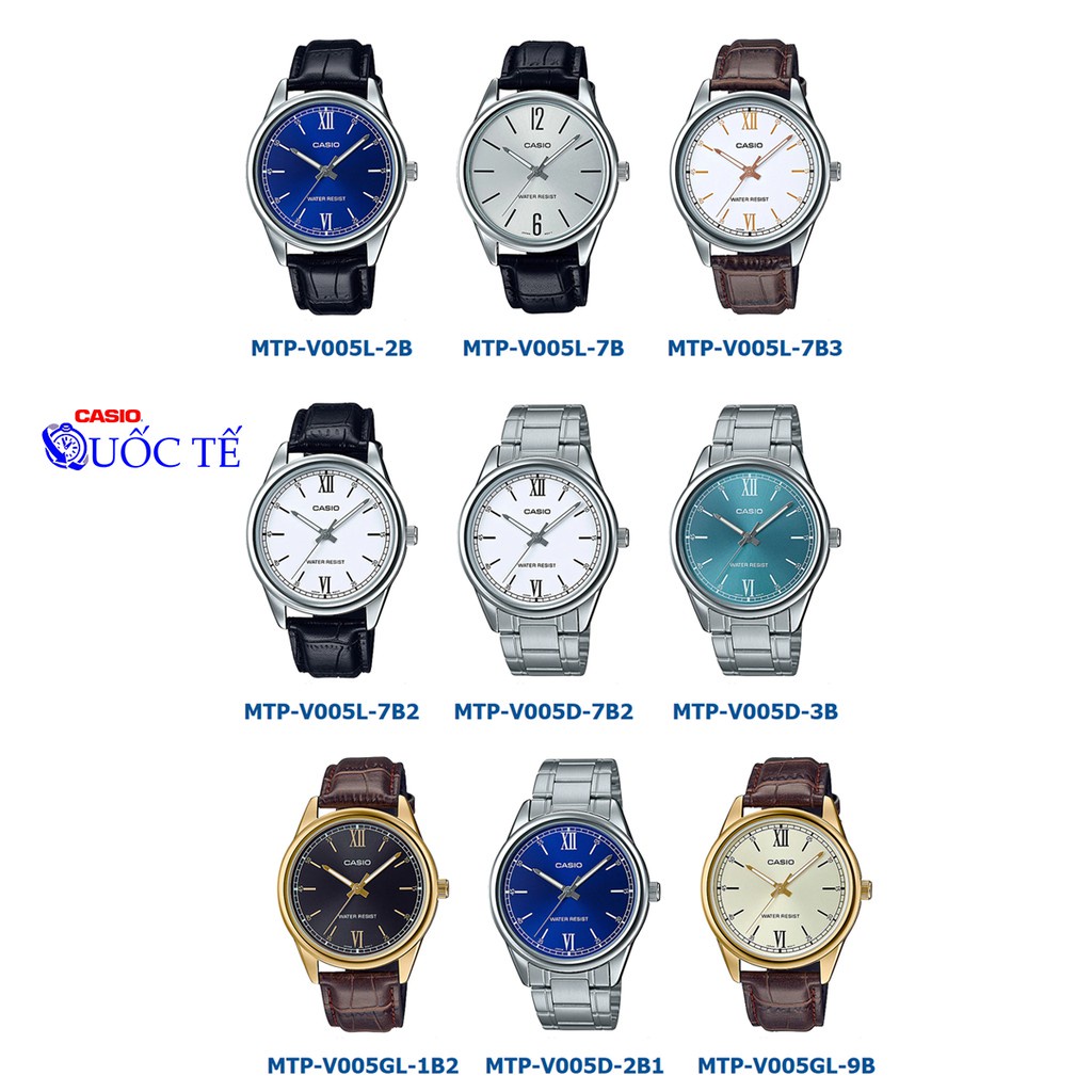 Đồng hồ nam casio⌚ Đồng hồ casio MTP V005 MTP-V005 MTP-V005L-2B MTP-V005L-7B MTP-V005L-7B3