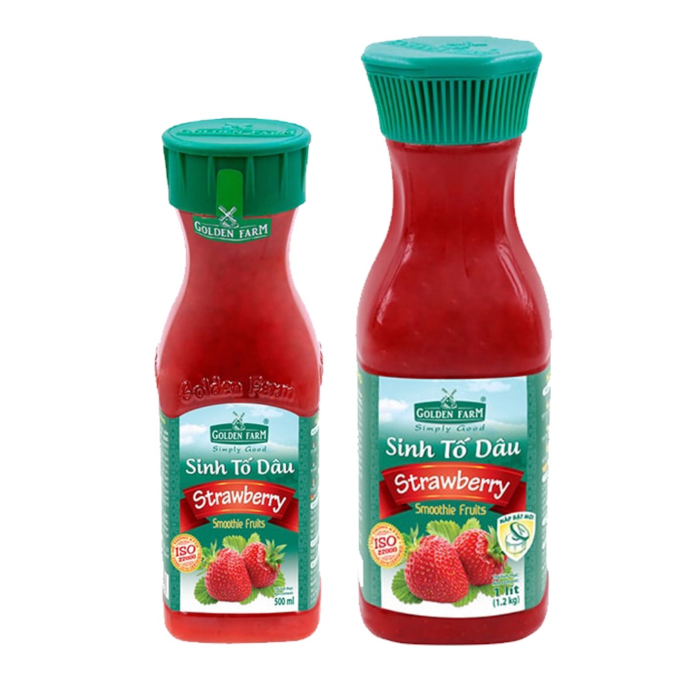 Sinh Tố Dâu Golden Farm 500ml/ 1L