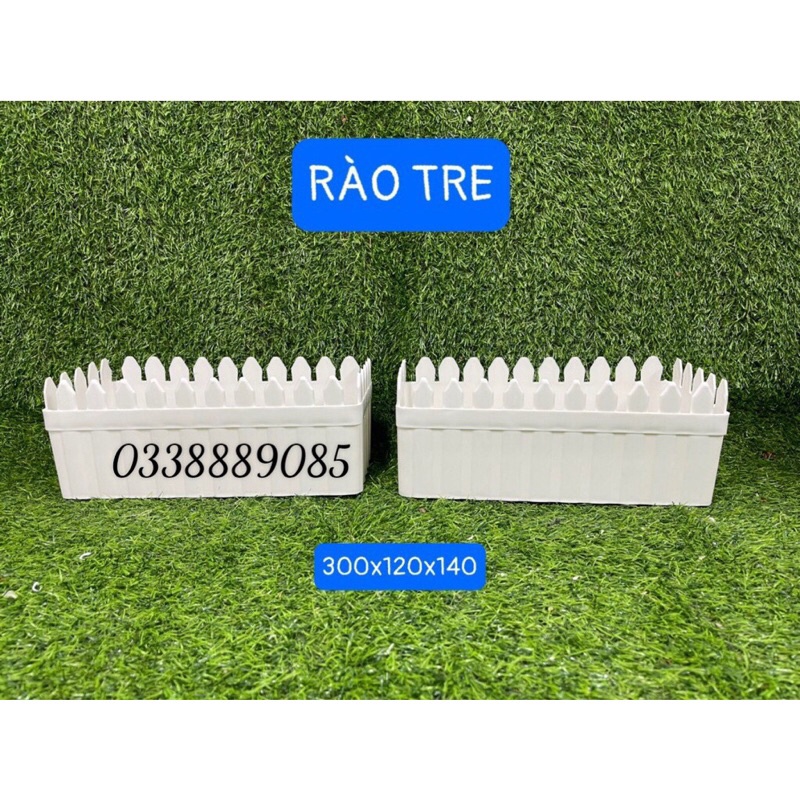 Chậu nhựa hình hàng rào  kt 30x12cm,trồng cây trồng hoa siêu xinh, hàng sẵn kho ạ