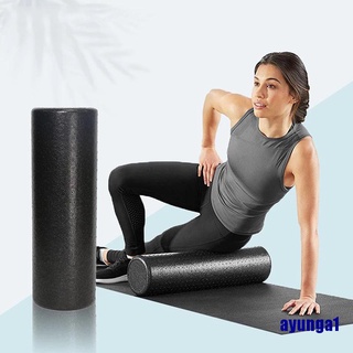 Ống lăn xốp 3 kích thước 30/ 45/ 60 cm màu đen dùng tập yoga tùy chọn
