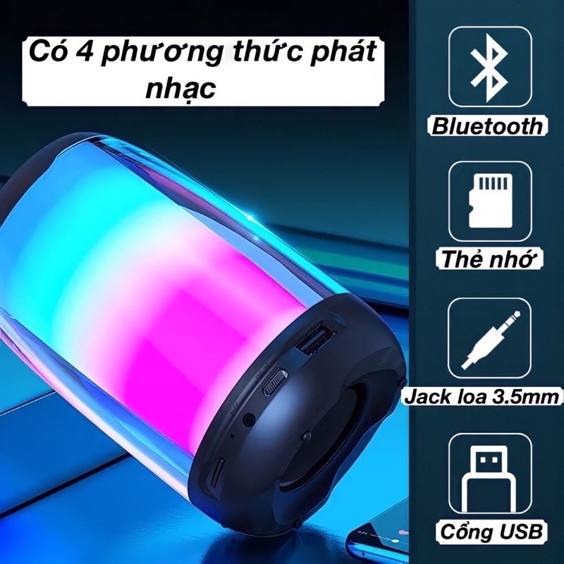 Loa bluetooth Pulse 4 MINI Led theo điệu nhạc chất lượng âm tuyệt hảo thiết kế đẹp mắt Bảo hành 6 tháng 1 đổi 1