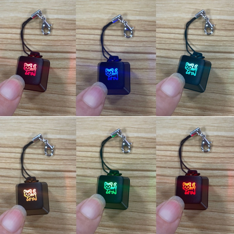 Móc Khóa Đèn LED RGB Kiểm Tra Công Tắc Bàn Phím Giúp Giảm Căng Thẳng