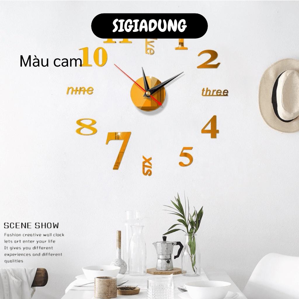 [SGD] Đồng Hồ Dán Tường 3D - Đồng Hồ Treo Tường Trang Trí Nhà, Sang Trọng, Độc Đáo 6971