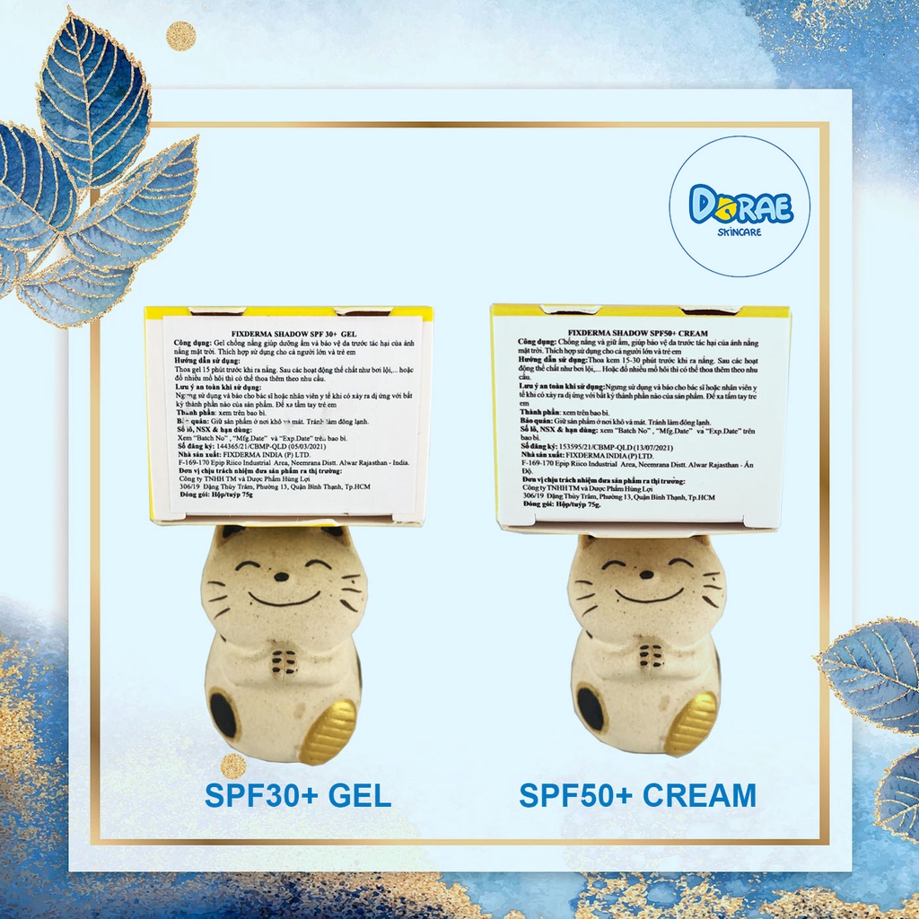 ✅ Gel chống nắng da mặt Fixderma Shadow SPF 30+