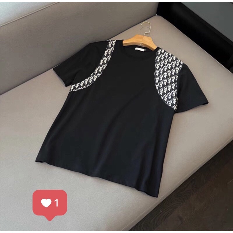 Áo thun nam nữ, áo phông tay lỡ unisex phối vai di.or chất cotton mềm mịn