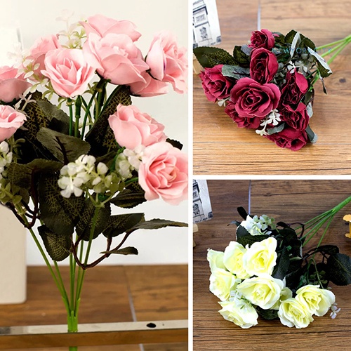 Bó Hoa Hồng Nhân Tạo Phong Cách Châu Âu 1 Đến 12 Đầu