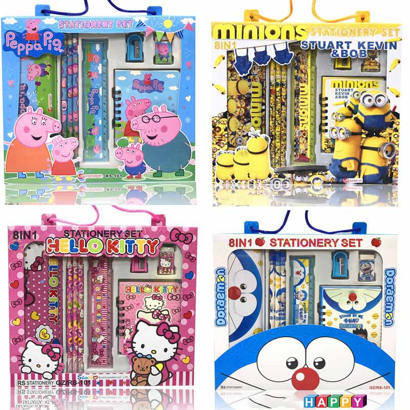 Bộ đồ dùng học tập 8 trong 1 dễ thương cho bé