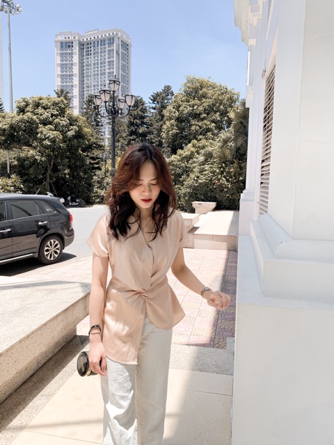 [Mã WAMT10K giảm 10k cho đơn 0k] Áo lụa xoắn eo | BigBuy360 - bigbuy360.vn