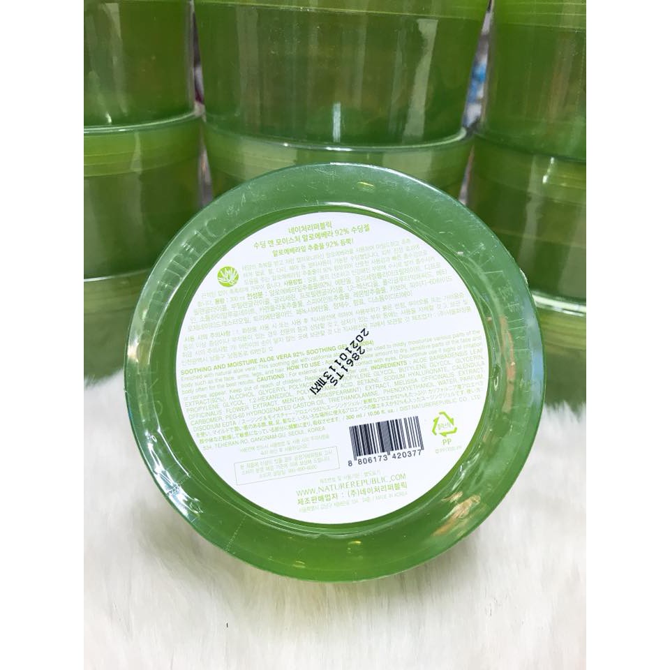 (300ML) GEL NHA ĐAM 3W CLINIC 98% - NATURE REPUBLIC 92% ALOE VERA SOOTHING GEL