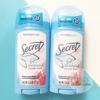 Lăn khử mùi dạng sáp dành cho Nữ Secret Invisible Solid Powder Fresh 73g của Mỹ