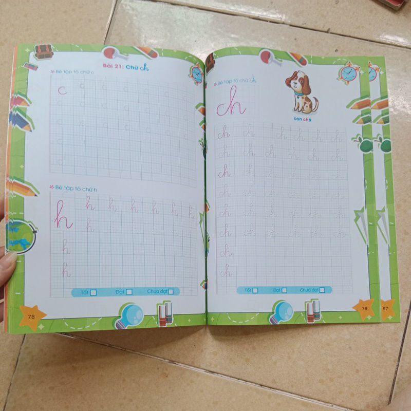 Tập tô chữ có dấu chấm - Bé bước đầu TẬP VIẾT 4- 6 tuổi