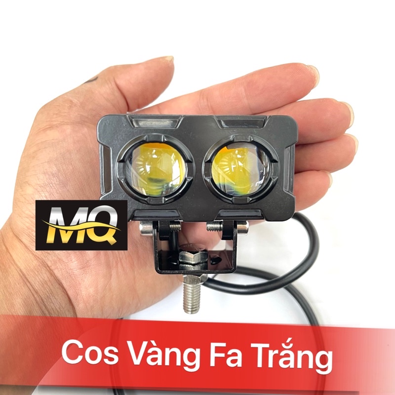 Đèn Trợ Sáng Mini X2 Cos Vàng Pha Trắng 2 Mầu S25