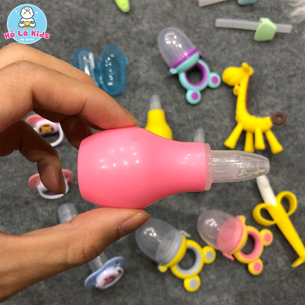 Hút mũi cho bé silicon dạng bóp tay an toàn dụng cụ hút mũi Hồ Lô Kids