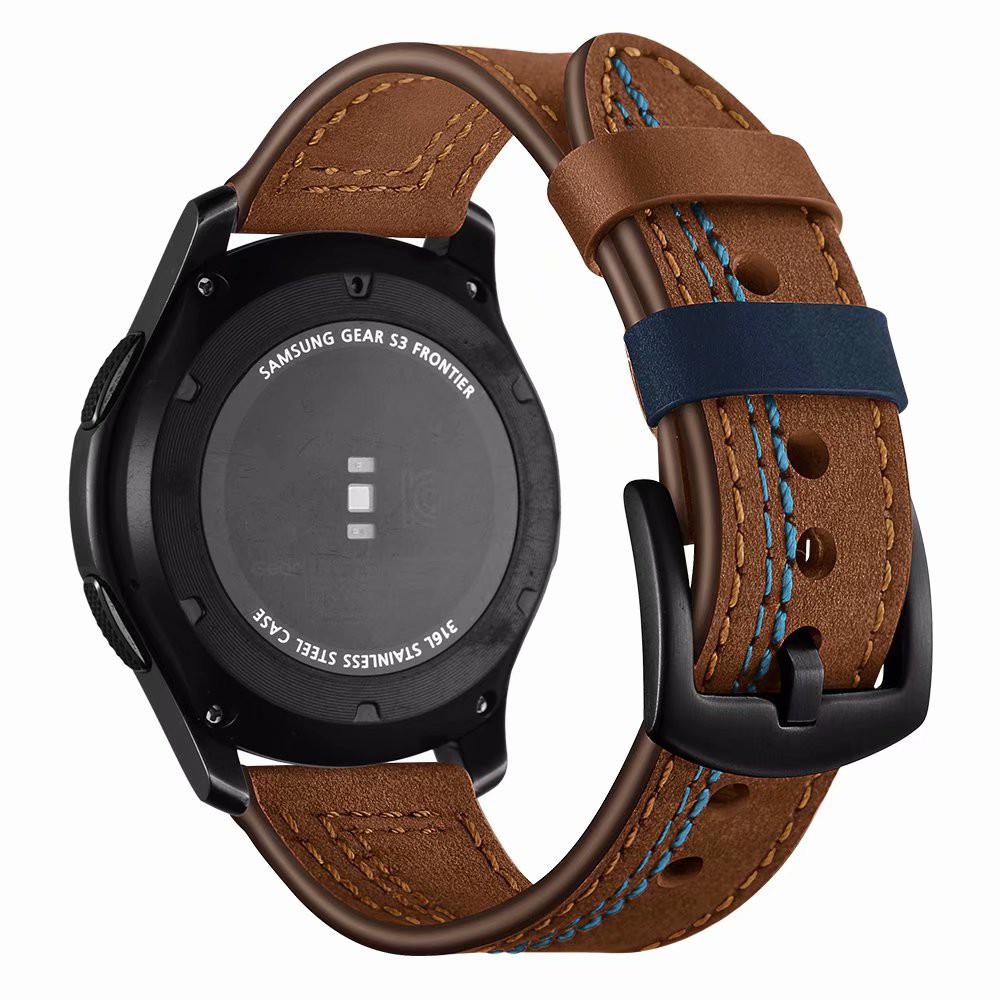 Dây Đeo Bằng Da Thật Cho Đồng Hồ Thông Minh Samsung Gear S3 Frontier / S3 Classic-22mm