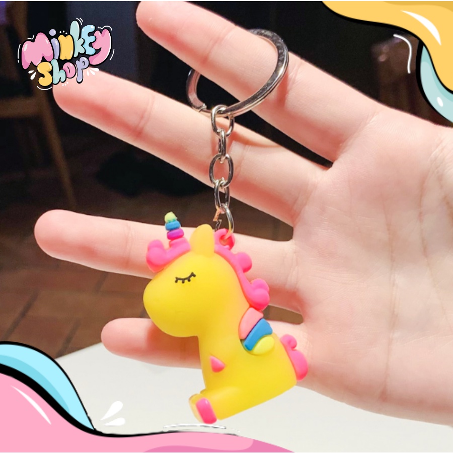 Móc Khóa Đẹp Nhiều Hình Kì Lân 1 sừng Cute phụ kiện Túi Xách dễ thương - Minkey