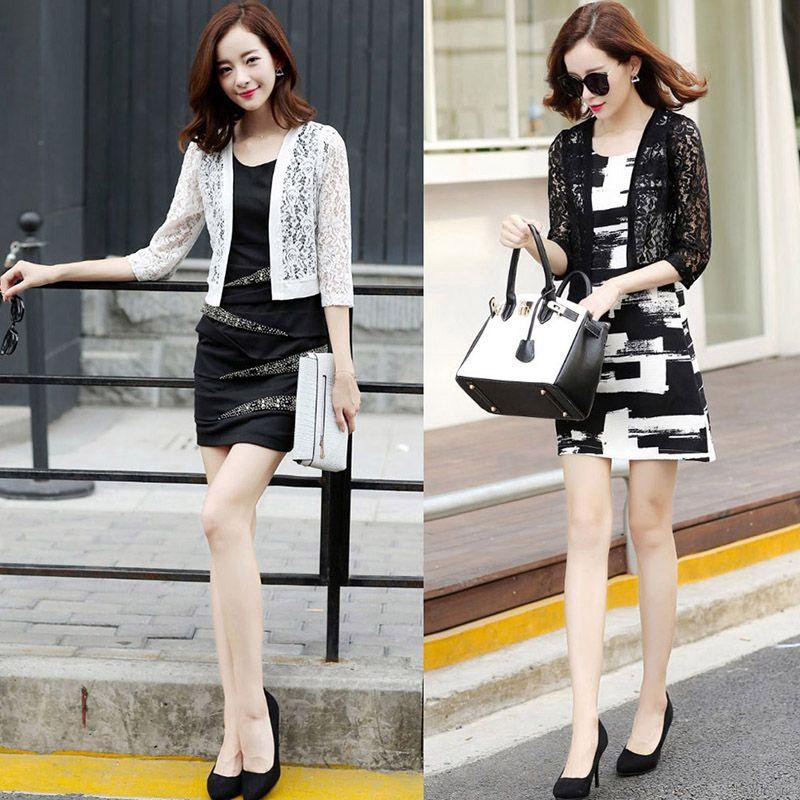 Áo khoác ngắn ren hoa thời trang nữ tính | BigBuy360 - bigbuy360.vn