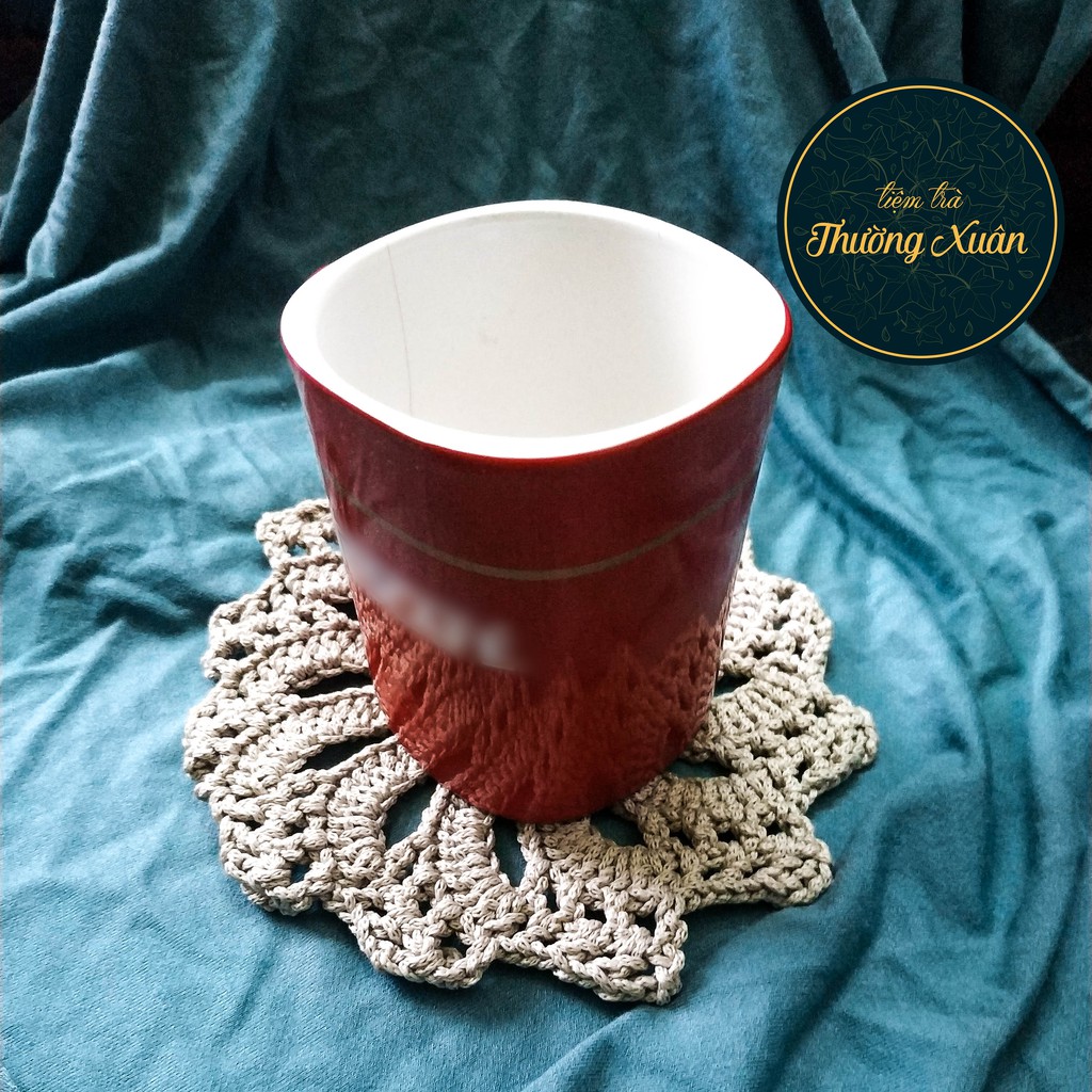 Tấm lót ly tách lót bình hoa ren handmade vintage sợi dệt cotton trang trí decor