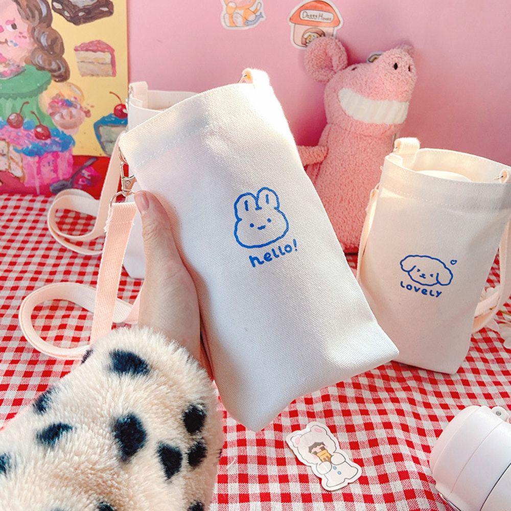 Túi đựng bình nước giữ nhiệt in họa tiết hoạt hình dễ thương cho nữ