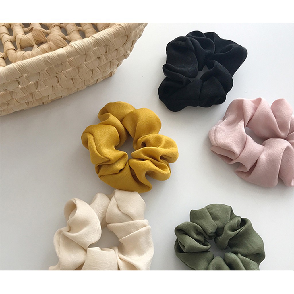 Dây Cột Tóc Vải Scrunchie (Scrunchies), Cột Tóc Phụ Kiện Crunchies CTV9 Siêu Đẹp, Vải Mềm, Dễ Thương (Giá Sỉ Siêu R