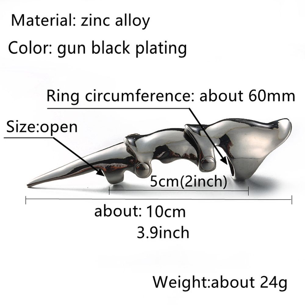 Nhẫn ngón tay hợp kim dáng dài kiểu đầu lâu động vật phong cách Hàn Quốc cá tính thời trang dành cho nam