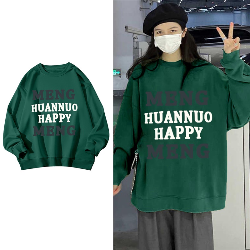 NRVP Áo Thun Tay Dài Oversize In Họa Tiết Phong Cách Hàn Quốc Cho Nam Và Nữ