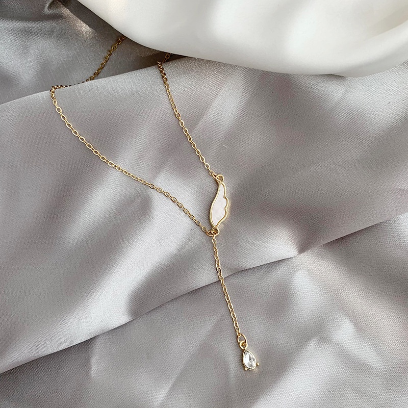 Vòng cổ choker mặt cánh chim  đính đá trong suốt hologram VC018 Leous Accessories